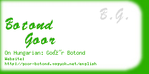 botond goor business card